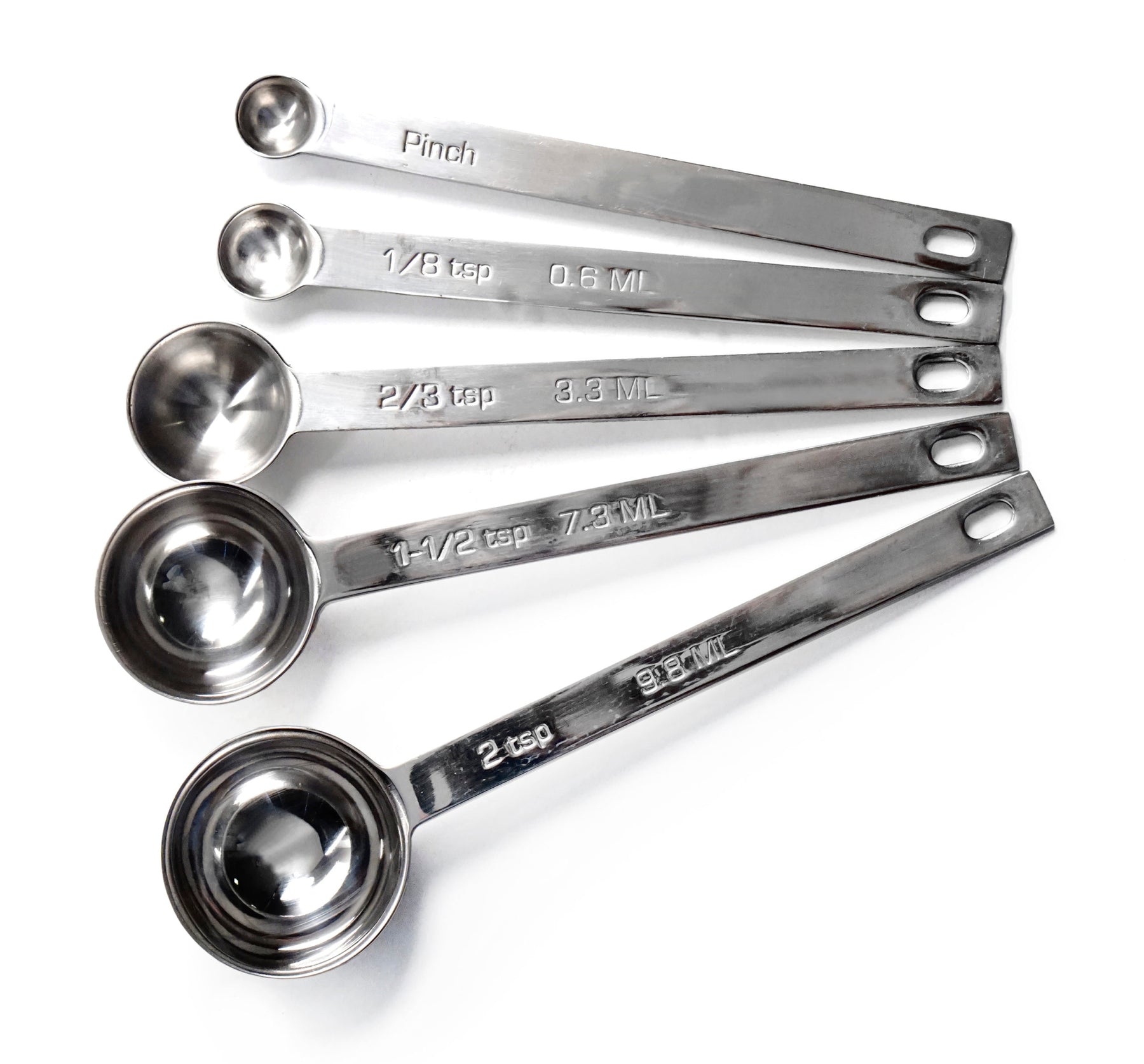 Odd Size Measuring Spoons: Set of 9 spoons ranging from a pinch to